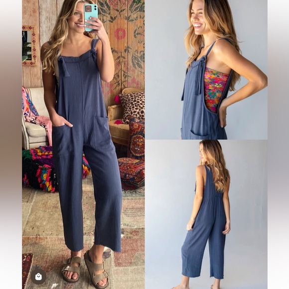 NATURAL LIFE - Carly Jumpsuit in Navy - Picture 6 of 7